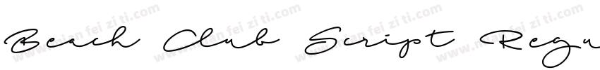 Beach Club Script Regular字体转换